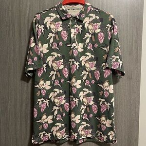 Walter Hagen Perfect 11 Performance Polo - Hops & Birdies Print - Size Large